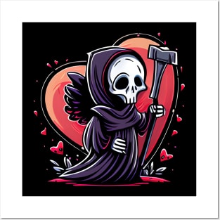 Valentine Grim Reaper Posters and Art